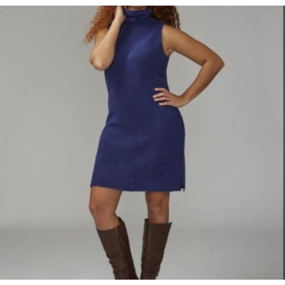 Lane‎ Bryant Cowl Neck Sweater Dress Blue Size 22/24 - Picture 9 of 9